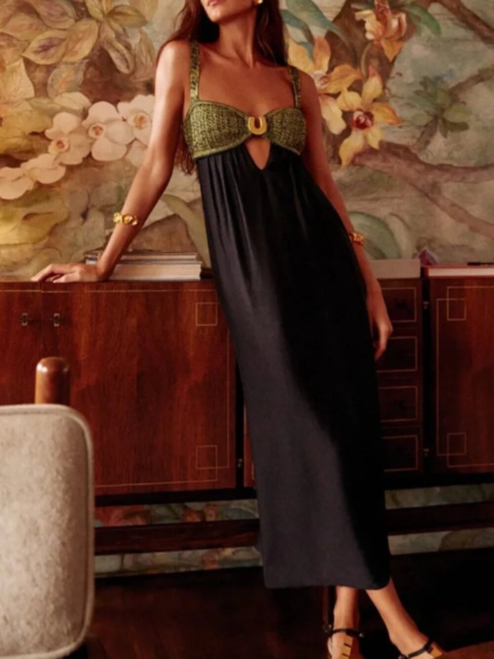 Vix Paula Hermanny Aria Long Dress Sz XS